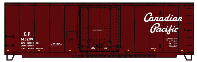AAR 40' Plug-Door Boxcar - Kit -- Canadian Pacific #143209 (Boxcar Red, Script Lettering)