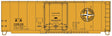 AAR 40' Insulated Plug-Door Boxcar - Kit -- Ann Arbor 19636 (yellow, black, Compass Logo)