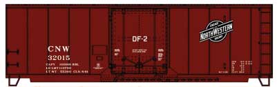 AAR 40' Insulated Plug-Door Boxcar - Kit -- Chicago & North Western 32015 (Boxcar Red)