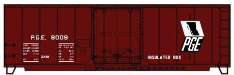 AAR 40' Insulated Plug-Door Boxcar - Kit -- Pacific Great Eastern 8009 (Boxcar Red, PGE Map Logo)