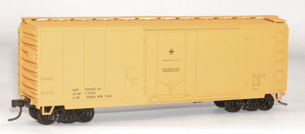 AAR 40' Plug-Door Boxcar - Kit -- Data Only (yellow)