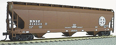 3-Bay Covered Hopper -- BNSF Current Paint Scheme (Mineral Red w/large white herald)