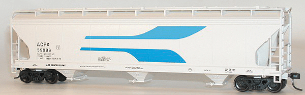 ACF 3-Bay Covered Hopper 3-Number Set -- PressureAide (white, blue, black)