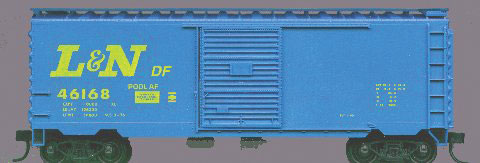 40' PS-1 Steel Boxcar - Kit (Plastic) -- Louisville & Nashville (blue)