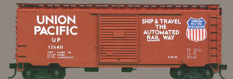 40' PS-1 Steel Boxcar - Kit (Plastic) -- Union Pacific (Oxide)