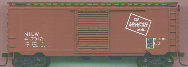 40' PS-1 Steel Boxcar - Kit (Plastic) -- Milwaukee Road