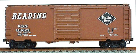 40' PS-1 Steel Boxcar - Kit (Plastic) -- Reading (Mineral Red)