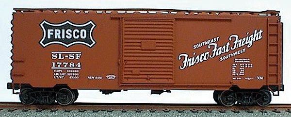 40' PS-1 Steel Boxcar - Plastic Kit -- St. Louis - San Francisco "Frisco" (Oxide)