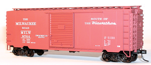 40' PS-1 Steel Boxcar - Kit (Plastic) -- Milwaukee Road