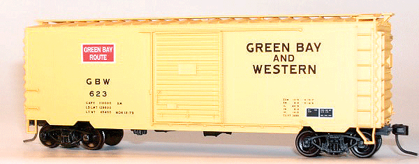 40' PS-1 Steel Boxcar - Kit (Plastic) -- Green Bay & Western