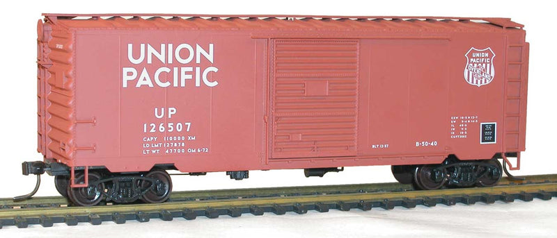 40' PS-1 Steel Boxcar - Kit -- Union Pacific #126507 (Boxcar Red, white, Overland Logo)
