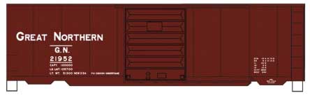 40' PS-1 Steel Boxcar - Kit -- Great Northern #21952 (Boxcar Red, Reporting Marks Only)