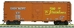AAR 40' Single-Door Steel Boxcar - Kit (Plastic) -- Union Pacific