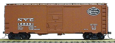 AAR 40' Single-Door Steel Boxcar - Kit (Plastic) -- New York Central