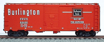 AAR 40' Single-Door Steel Boxcar - Kit (Plastic) -- Chicago, Burlington & Quincy-1