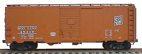 AAR 40' Single-Door Steel Boxcar - Kit (Plastic) -- Soo Line