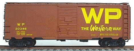 AAR 40' Single-Door Steel Boxcar - Kit (Plastic) -- Western Pacific (Oxide)