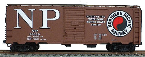 AAR 40' Single-Door Steel Boxcar - Kit (Plastic) -- Northern Pacific (Mineral Red)