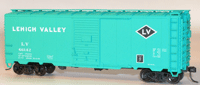 AAR 40' Single-Door Steel Boxcar - Kit (Plastic) -- Lehigh Valley (Jade w/white & black lettering)