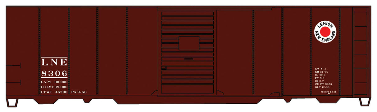AAR 40' Single-Door Steel Boxcar - Kit -- Lehigh & New England