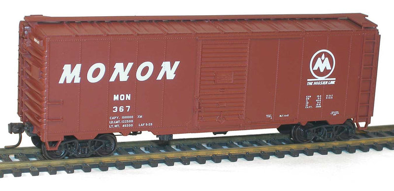 AAR 40' Single-Door Steel Boxcar - Kit -- Monon #367 (Boxcar Red)