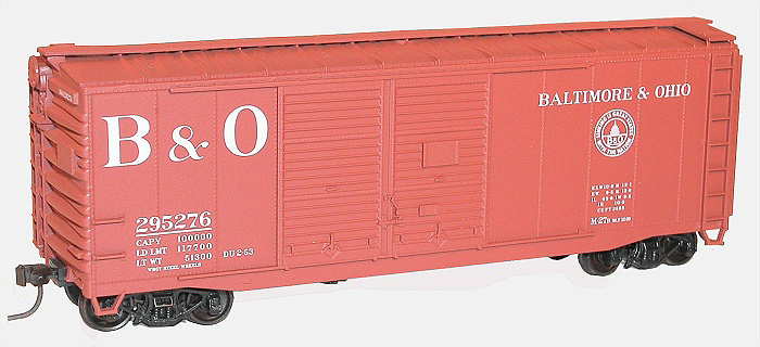 AAR 40' Double-Door Boxcar - Kit -- Baltimore & Ohio #295276 (Boxcar Red, 13 Great States Logo)