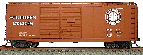 40' AAR Double-Door Boxcar - Kit (Plastic) -- Southern (oxide w/white lettering)