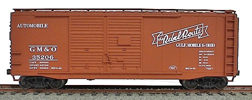 40' AAR Double-Door Boxcar - Kit (Plastic) -- Gulf, Mobile & Ohio (oxide w/white lettering)