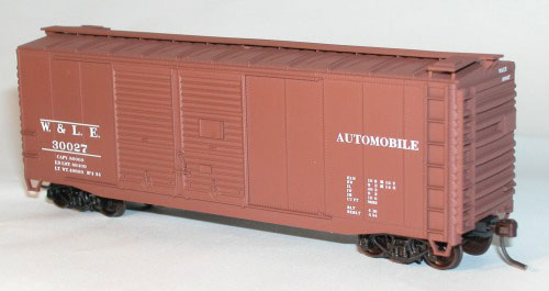 40' AAR Double-Door Boxcar - Kit (Plastic) -- Wheeling & Lake Erie (oxide w/white lettering)
