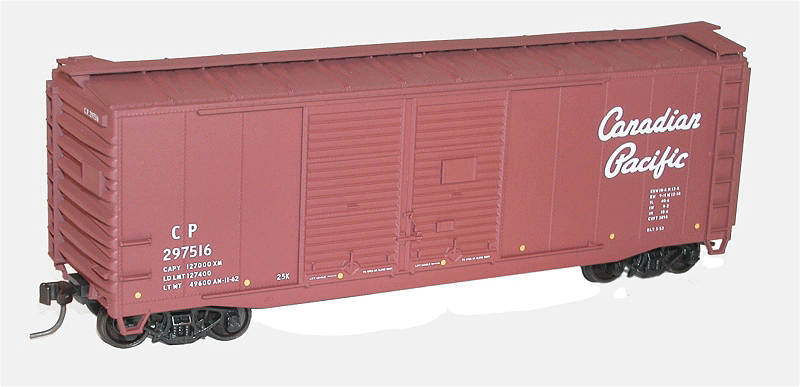 AAR 40' Double-Door Boxcar - Kit -- Canadian Pacific #297516 (Boxcar Red, Script Lettering)-1