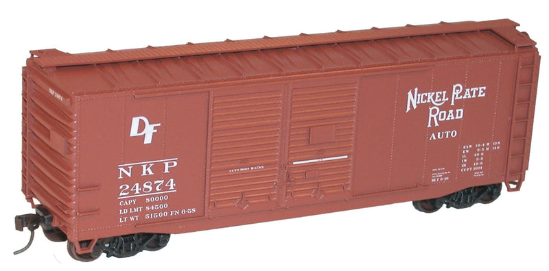 AAR 40' Double-Door Boxcar - Kit -- Nickel Plate Road #24874 (Boxcar Red, Auto Service Markings)