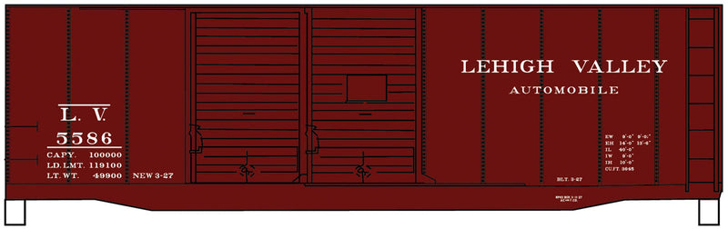 AAR 40' Double-Door Boxcar - Kit -- Lehigh Valley