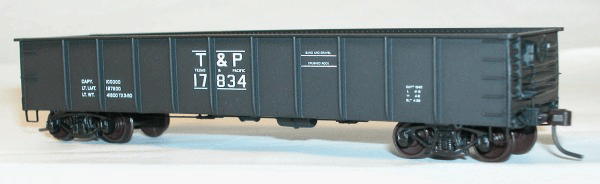 AAR 41' Steel Gondola - Kit (Plastic) -- Texas & Pacific (oxide)