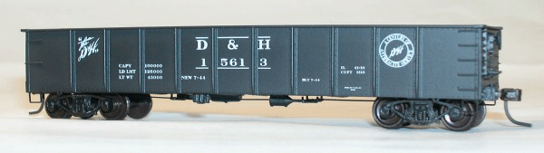 AAR 41' Steel Gondola - Kit (Plastic) -- Delaware & Hudson (black)