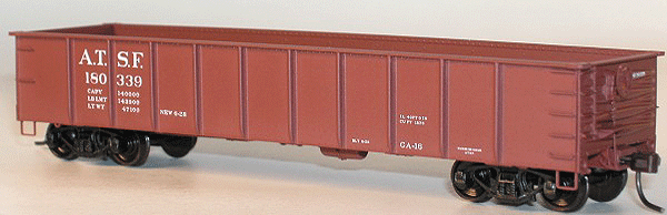41' AAR Steel Gondola; 3-Number Set -- Santa Fe