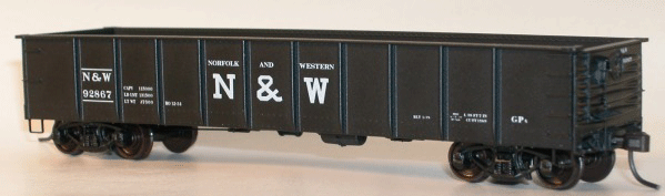 AAR 41' Steel Gondola - Kit (Plastic) -- Norfolk & Western (black)