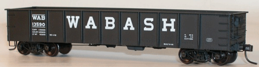 AAR 41' Steel Gondola - Kit (Plastic) -- Wabash (black)