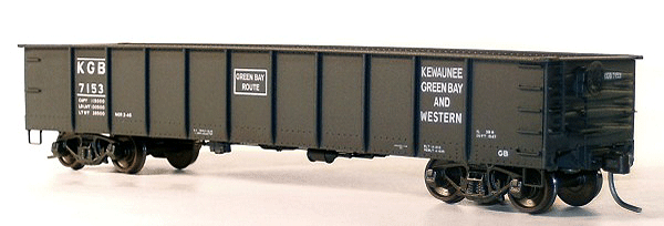 AAR 41' Steel Gondola - Kit (Plastic) -- Green Bay & Western