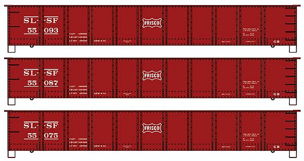 41' AAR Steel Gondola 3-Pack -- Frisco