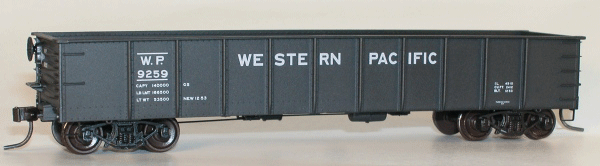 AAR 41' Steel Gondola - Kit (Plastic) -- Western Pacific (black)