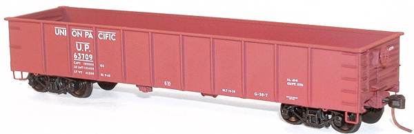 AAR 41' Steel Gondola - Kit (Plastic) -- Union Pacific (Boxcar Red, white Lettering, No Logo)