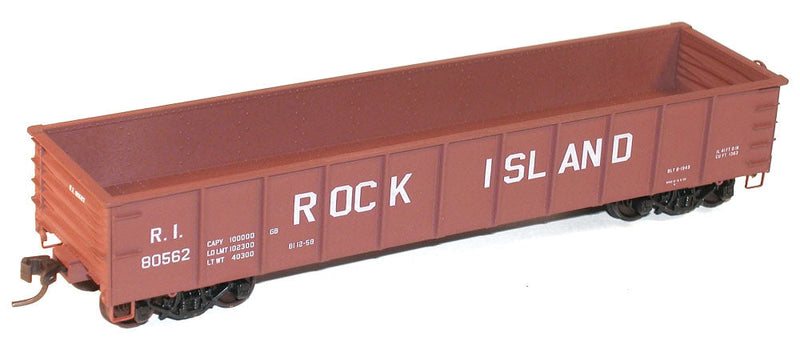 AAR 41' Steel Gondola - Kit -- Rock Island (Boxcar Red, Large Block Lettering)