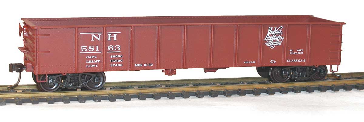 AAR 41' Steel Gondola - Kit -- New Haven (Boxcar Red, Script Logo)