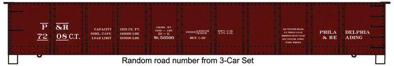 AAR 41' Steel Gondola - Kit -- Philadelphia & Reading (Boxcar Red)