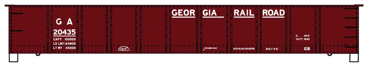 AAR 41' Steel Gondola - Kit -- Georgia Railroad (Boxcar Red)