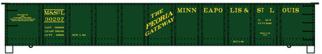 AAR 41' Steel Gondola - Kit -- Minneapolis & St. Louis (green, yellow, Peoria Gateway Slogan)