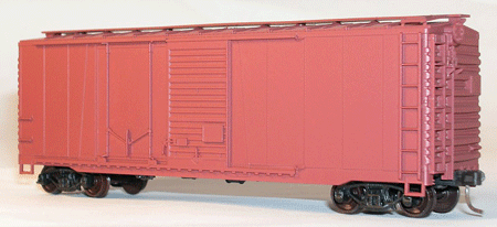 40' Combination Door Steel Boxcar - Kit (Plastic) -- Undecorated