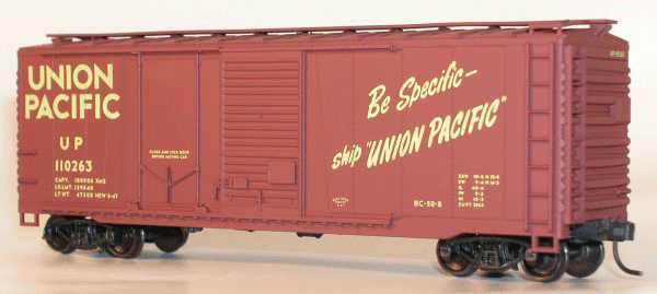 40' Combination Door Steel Boxcar - Kit (Plastic) -- Union Pacific (shield)