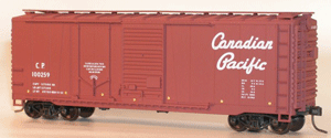 40' Combination Door Steel Boxcar - Kit (Plastic) -- Canadian Pacific (CP Script)