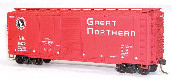40' Combination Door Steel Boxcar - Kit (Plastic) -- Great Northern (red)